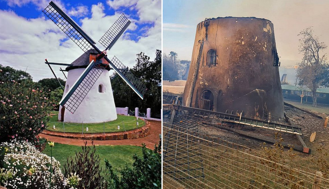 Mostert’s Mill, victim of the fire of April 2021